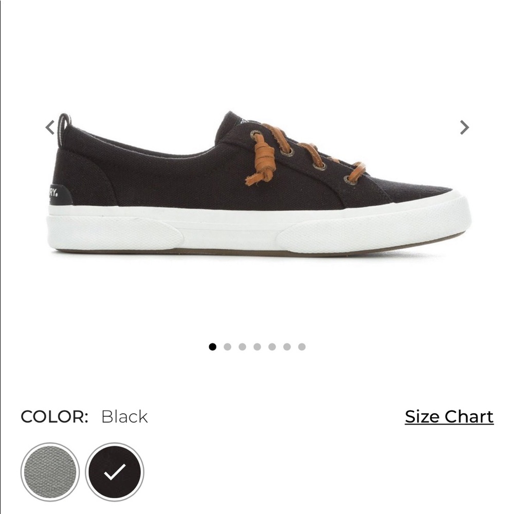 sperry’s women size 8.5Brand new black  SPERRY PIER WAVE LACE TO TOE CANVAS